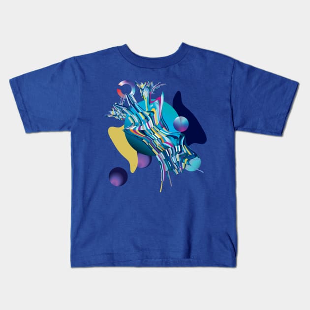 Undiscovered planet, planet X abstract illustration Kids T-Shirt by IngaDesign